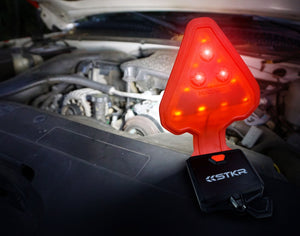 Flexit Auto - Flexible Flashlight with Rear Red Hazard Light for Roadside Repair Safety - Light up engine bay