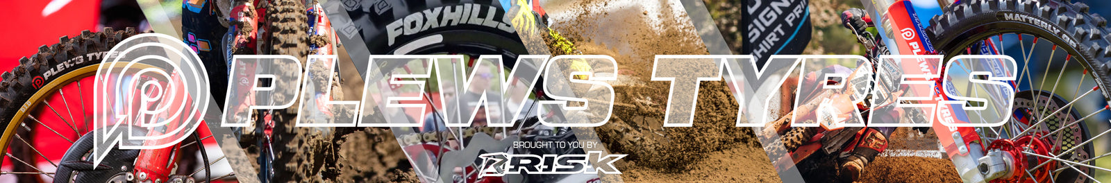 Plews Tyres collection banner featuring a 6 lifestyle pic collage