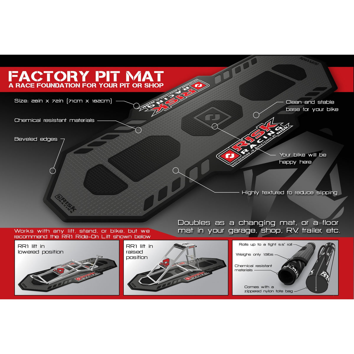 Fábrica de carreras de riesgo Motocross Pit floor