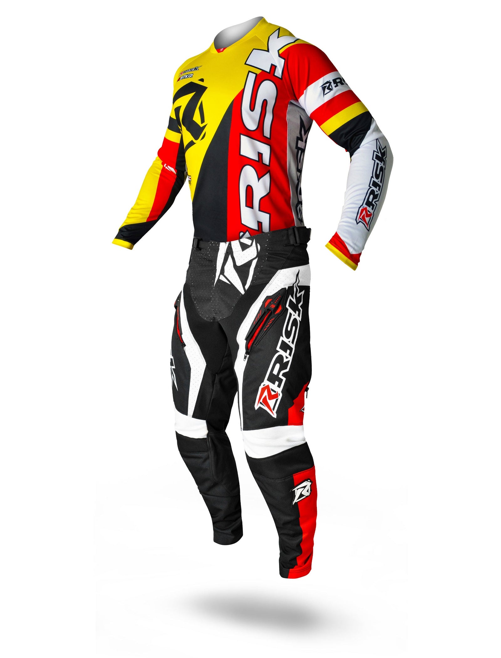 Risk Racing VENTilate V2 Jersey - Yellow/Red - Motocross Riding Gear - Front